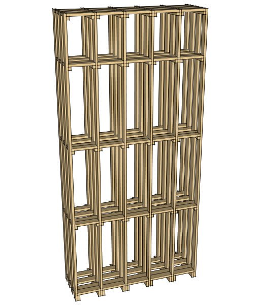 CaveauStar wine rack CS-Basic-07 - 3D view