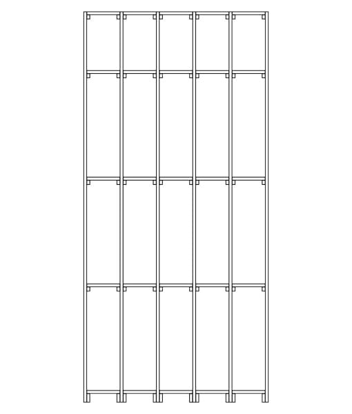 CaveauStar wine rack CS-Basic-07 - Technical sketch