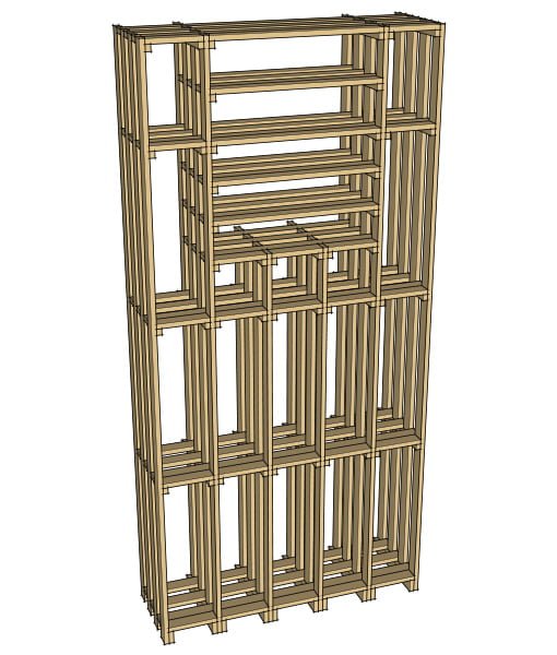 CaveauStar wine rack CS-Basic-09 - 3D view