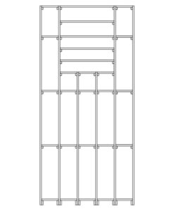 CaveauStar wine rack CS-Basic-09 - Technical sketch