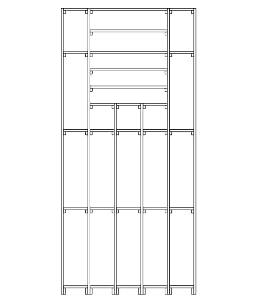 CaveauStar wine rack CS-Basic-09 - Technical sketch