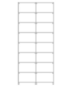 CaveauStar Weinregal CS-Basic-19 - Technische Skizze