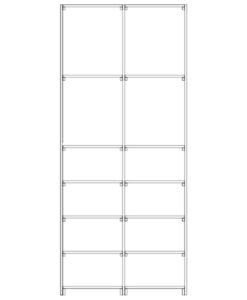 CaveauStar Wine Rack CS-Basic-21 - Schizzo tecnico