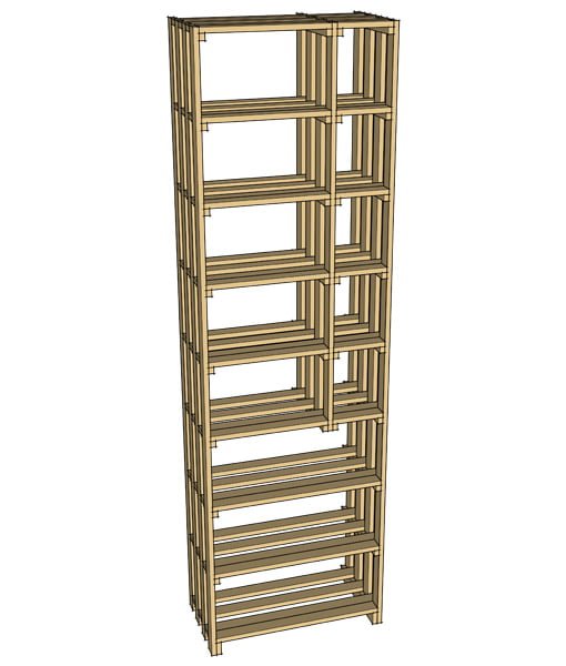 CaveauStar CS-Basic-22 scaffale per vini - vista 3D