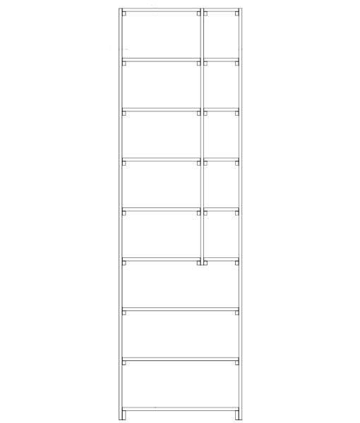 CaveauStar Wine Rack CS-Basic-22 - Schizzo tecnico