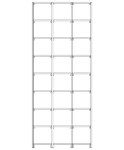 CaveauStar Weinregal CS-Basic-25 - Technische Skizze