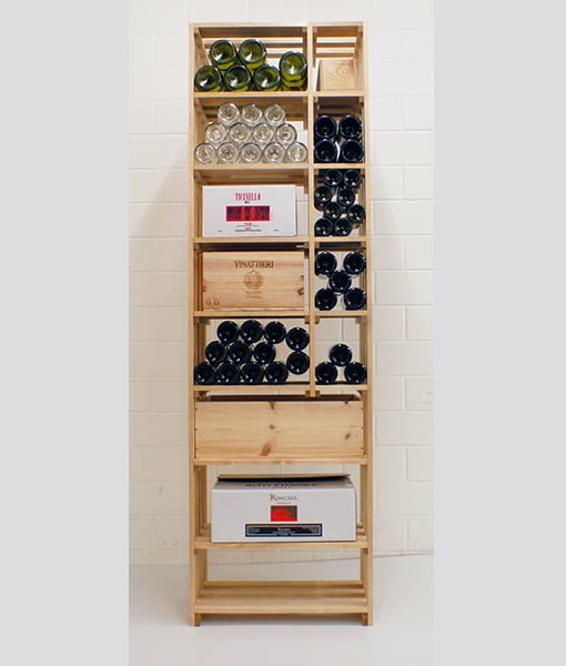 CaveauStar CS-Basic-22 scaffale per vini - vista frontale, completo