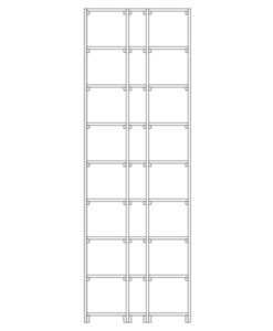CaveauStar Wine Rack CS-Basic-28 - Schizzo tecnico