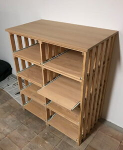 CS-Basic-19A Vollausstattung inklusive Auszüge und Abdeckplatte aus Dekor Eiche